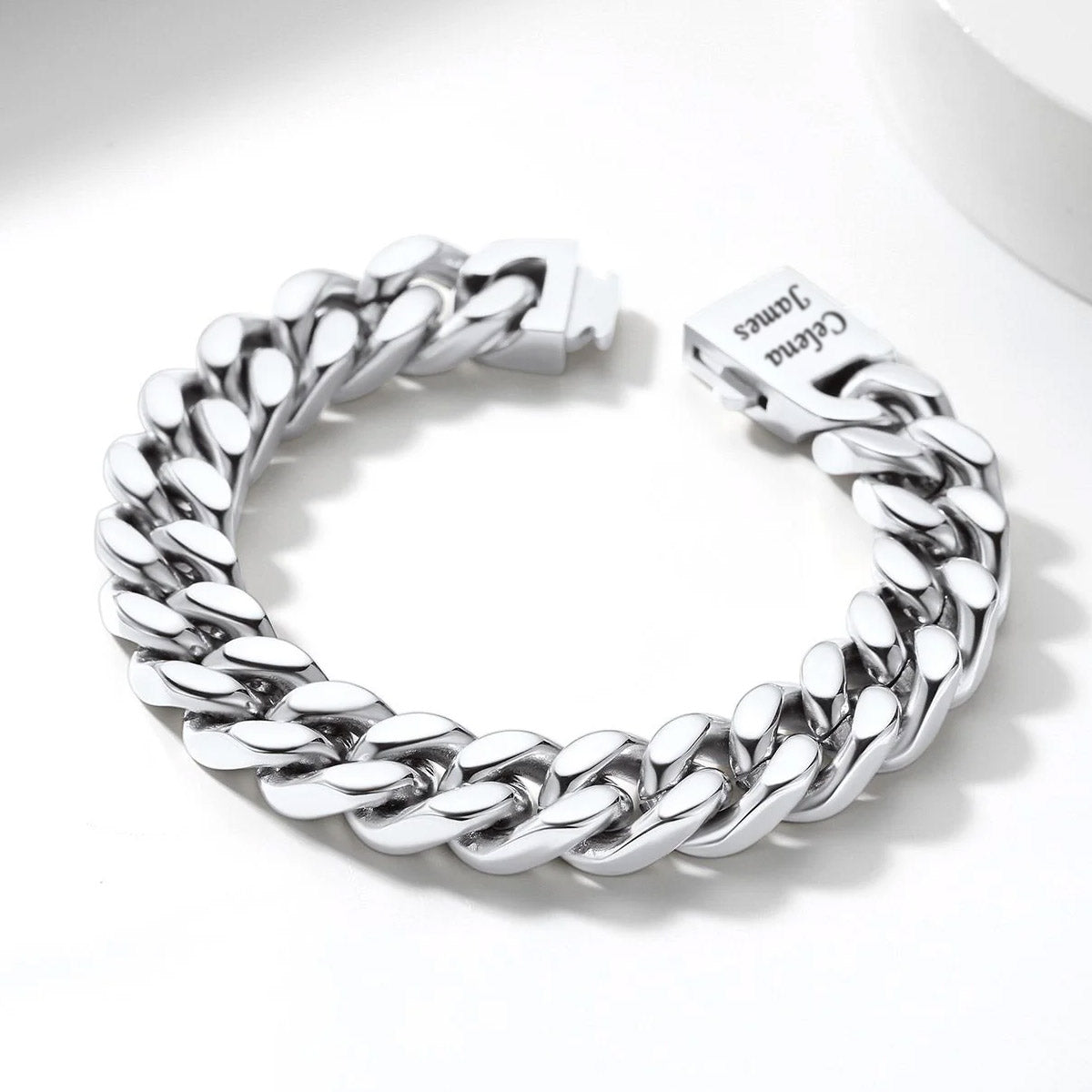 Engraved Mens Cuban Link Chain Bracelets