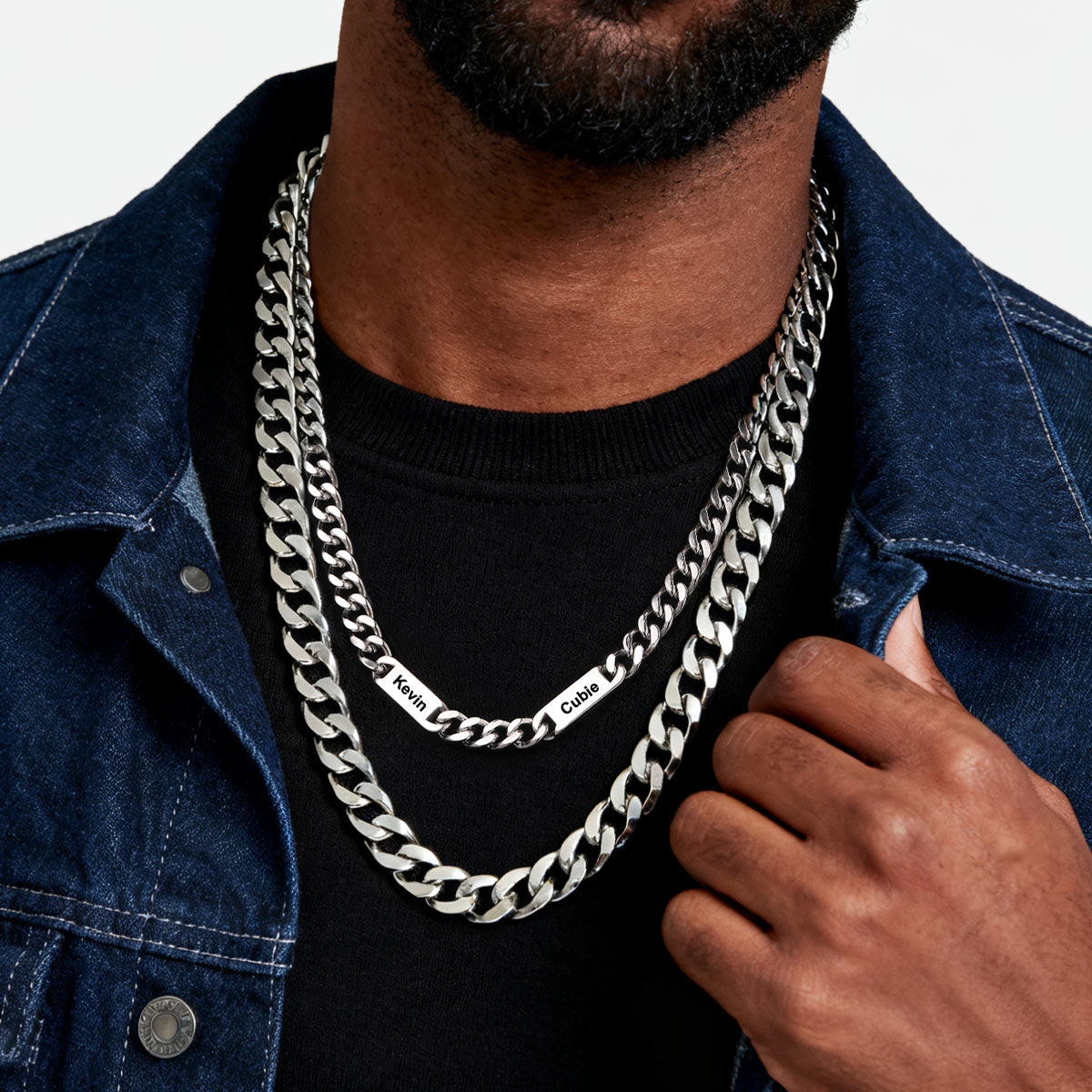 Personalized 1-6 Names Cuban Link Chain Necklace for Men| Custom ...