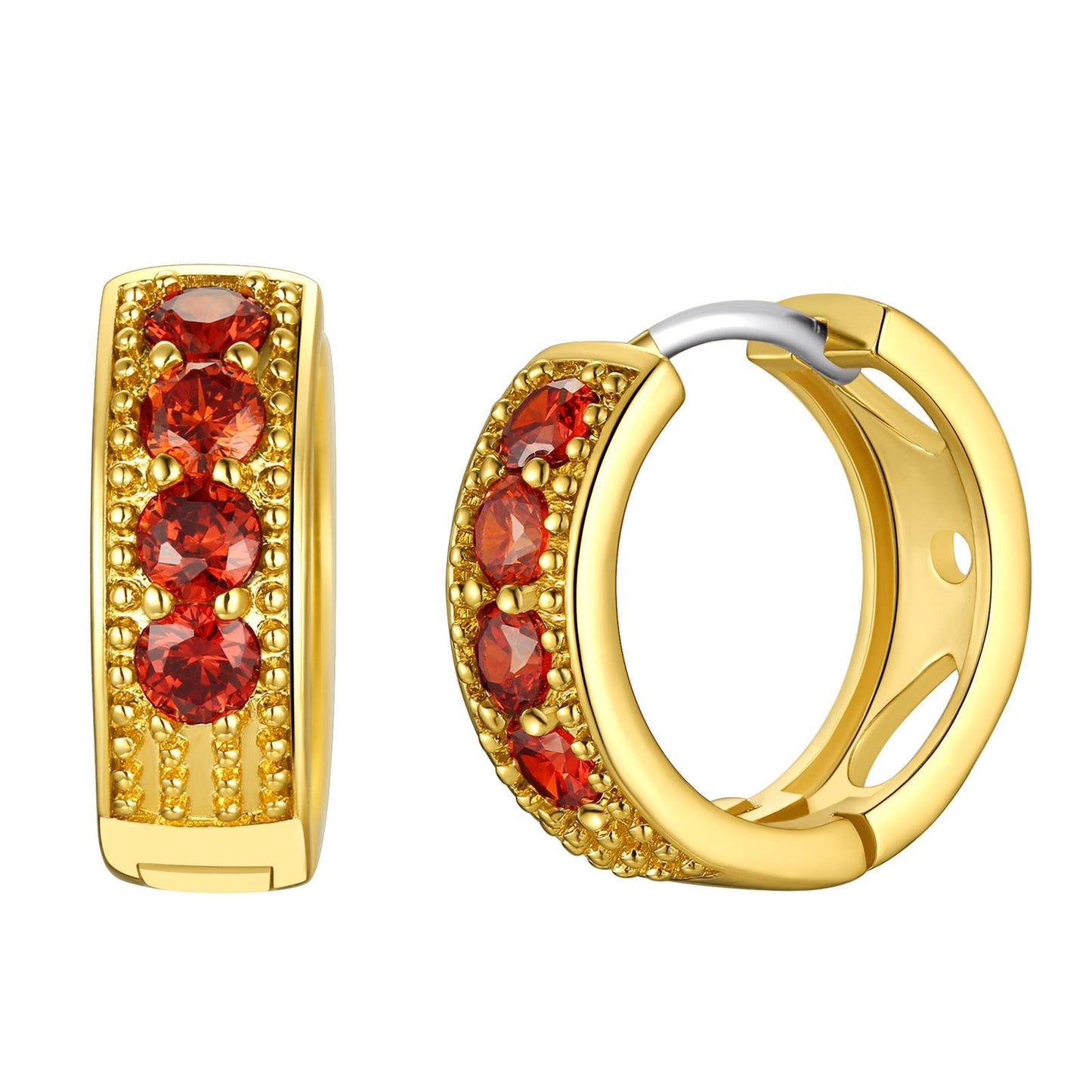 ⚡Flash Sale Birthstone Hoop Earrings for Women