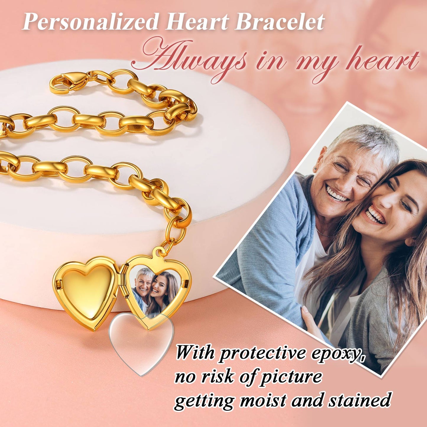 Heart bracelet for mom