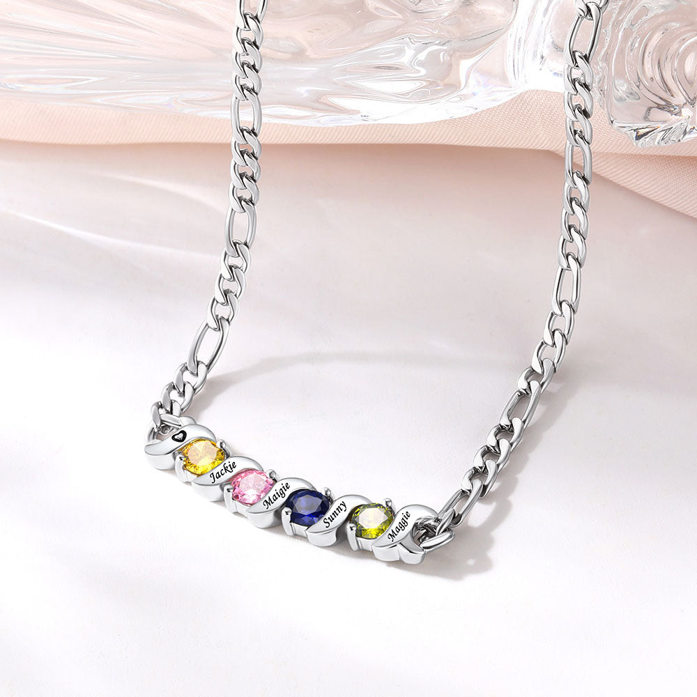 Family Birthstone Necklace