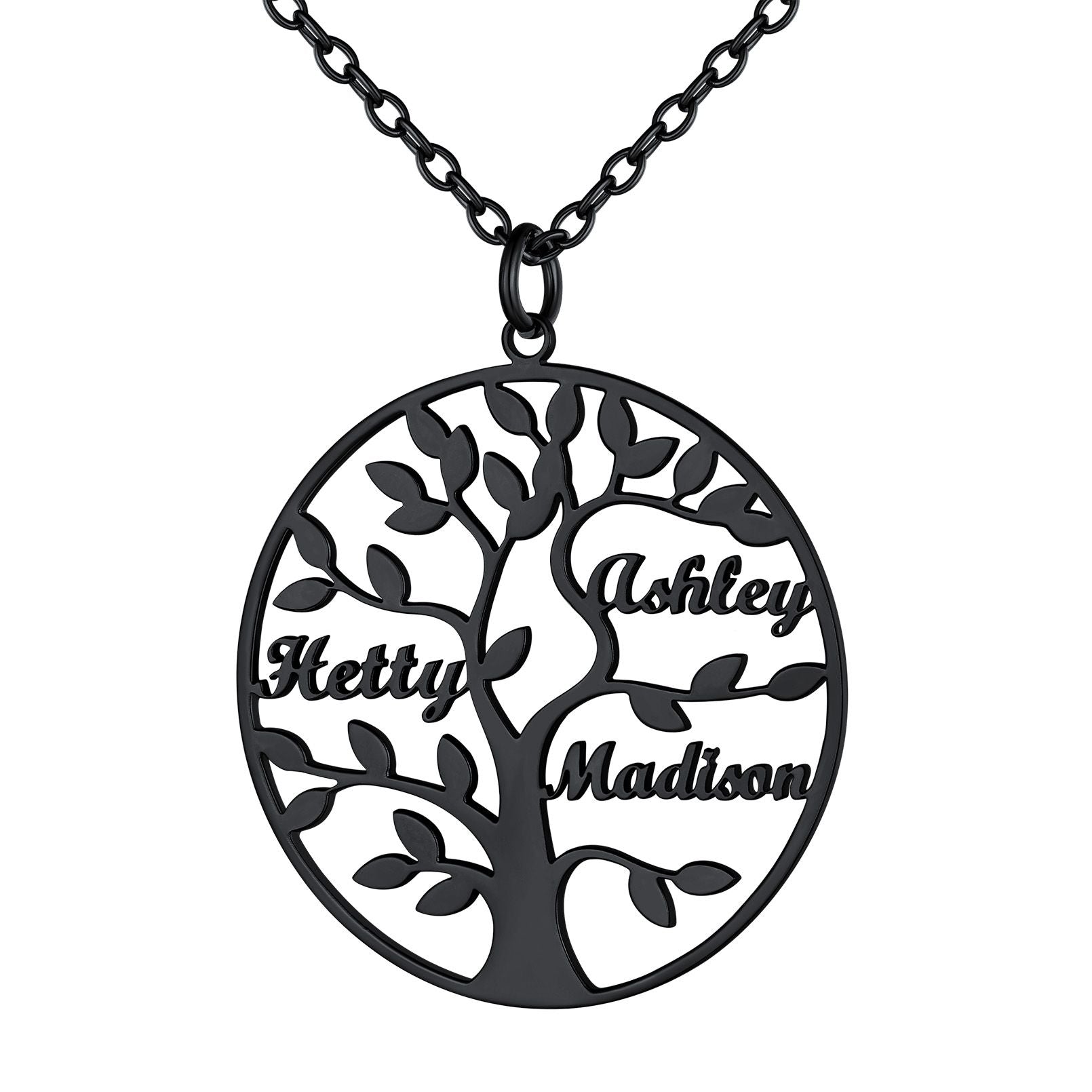 Family Tree of Life Necklaces 3 names