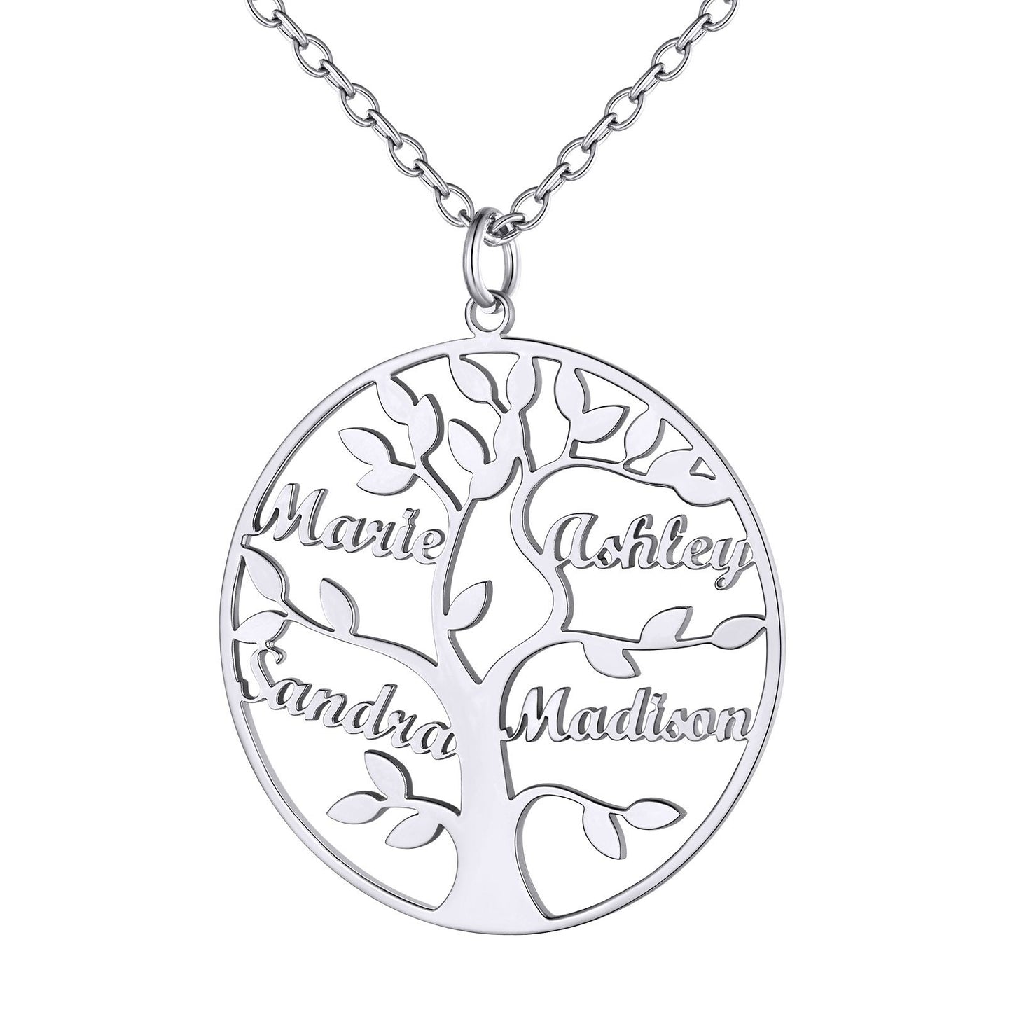 Family Tree of Life Necklaces 4 names