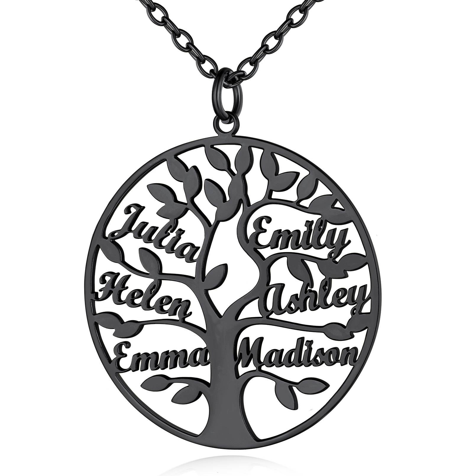 Family Tree of Life Necklaces 6 names