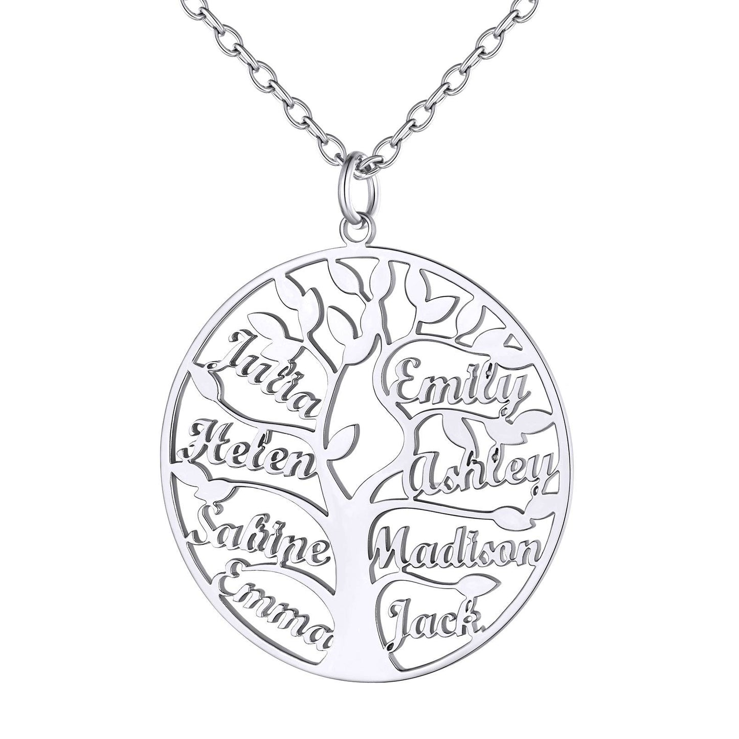 Family Tree of Life Necklaces 8 names