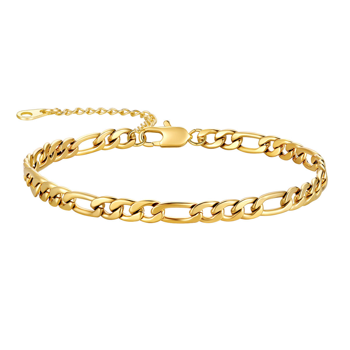 Figaro Chain Anklet 5MM in Gold Plated
