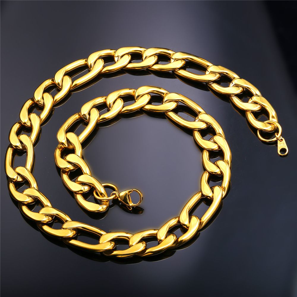 Figaro Chain Necklace in Gold Plated