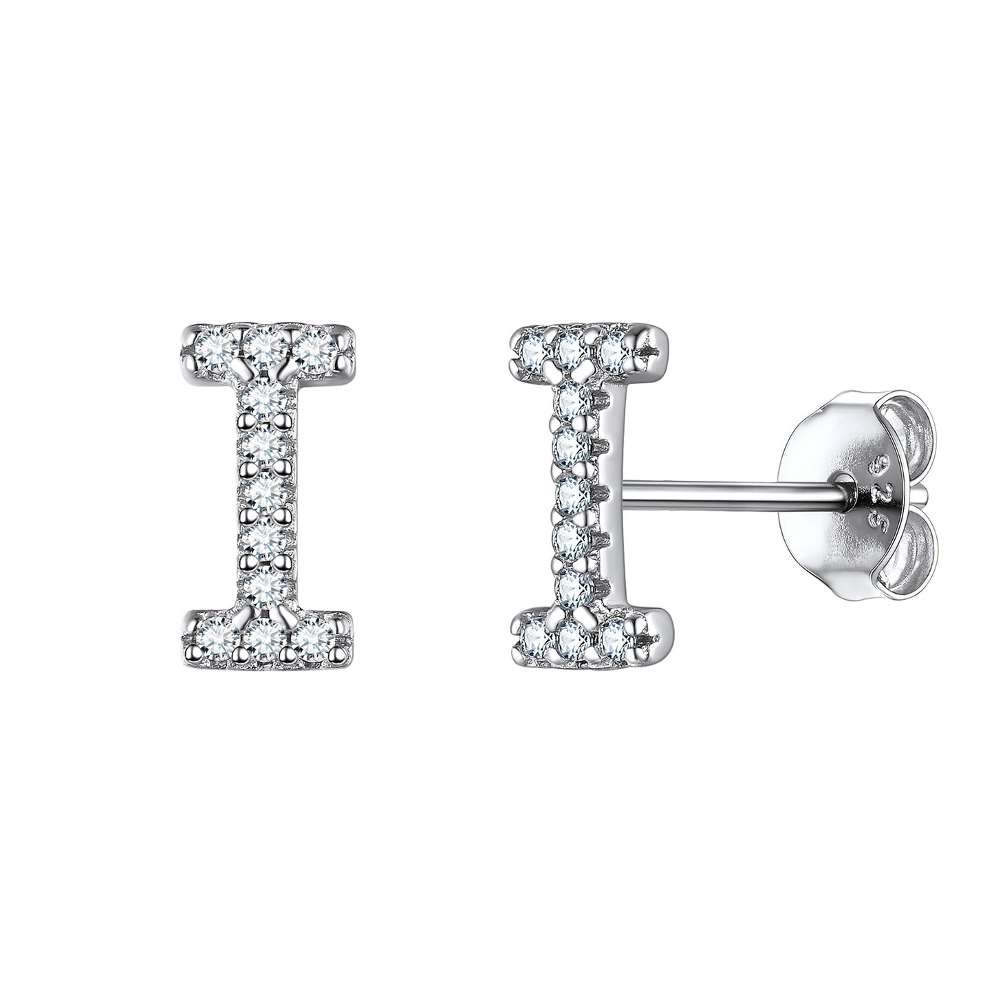 Flash Sale CZ Initial I Stud Earrings