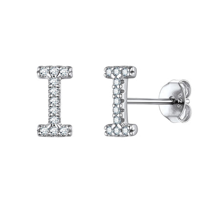 Flash Sale CZ Initial I Stud Earrings