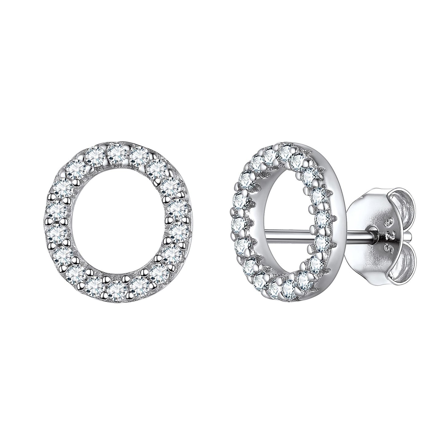 Flash Sale CZ Initial O Stud Earrings