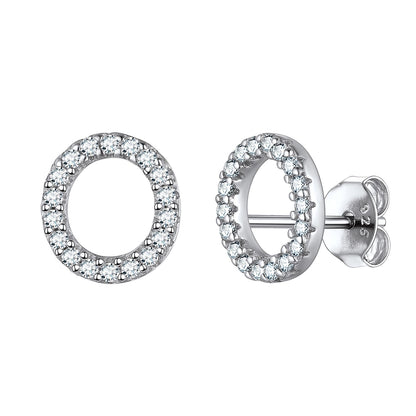 Flash Sale CZ Initial O Stud Earrings