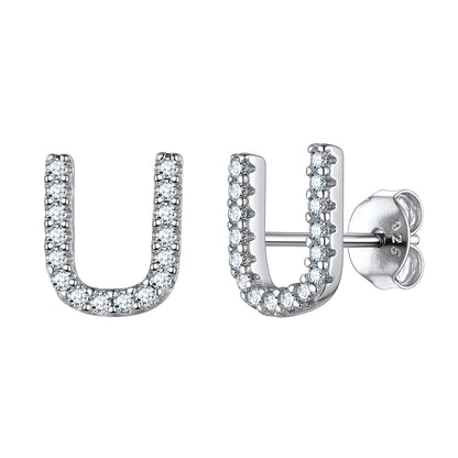 Flash Sale CZ Initial U Stud Earrings