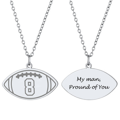 Football Necklaces Jersey Number Necklace