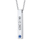 Personalized Engravable Birthstone Bar Necklace