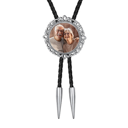 Genunie Leather Picture Bolo Ties for Men