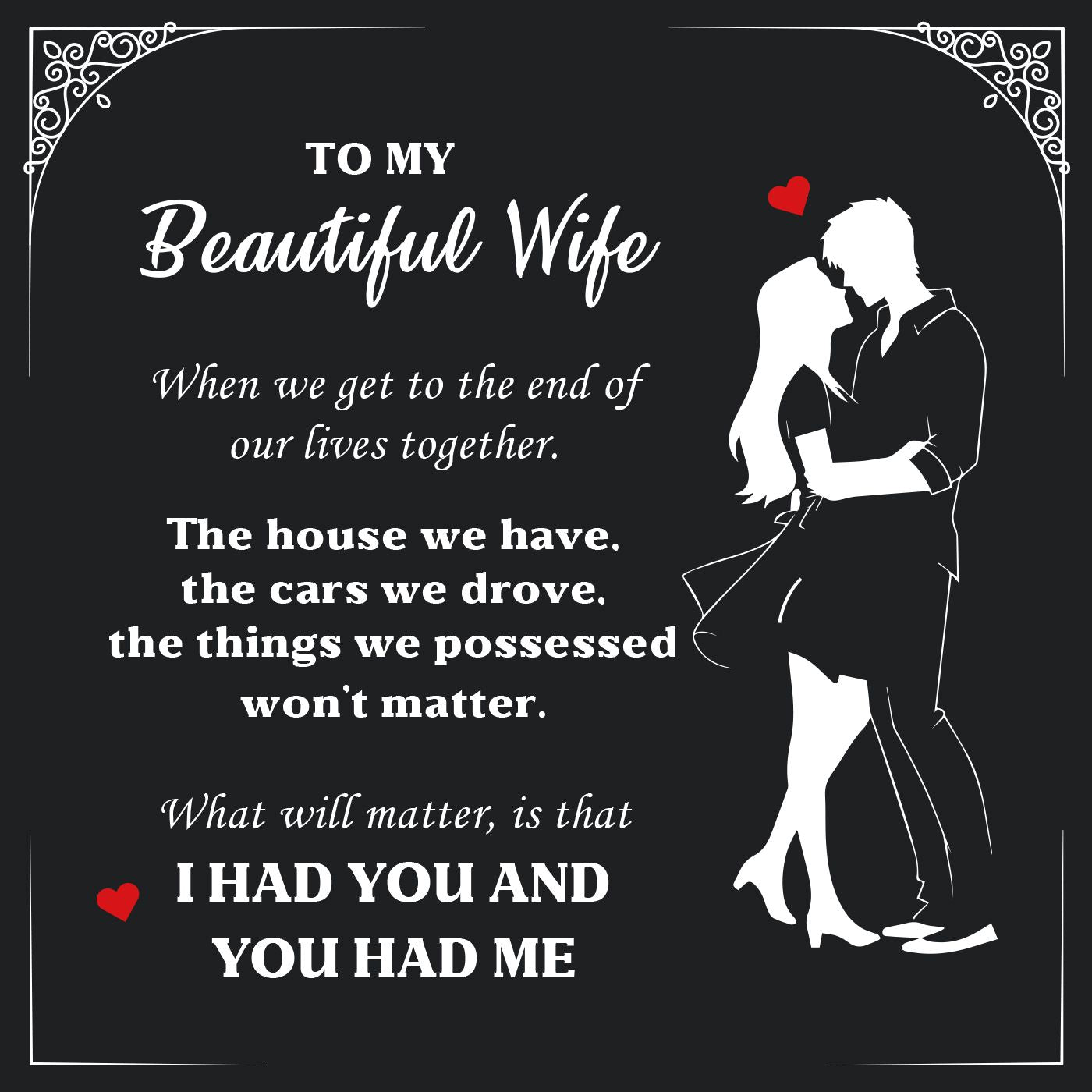 Gift Greeting Card Options to Beautiful Wife