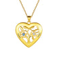 Gold 2 Birthstone Necklace