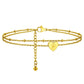 Gold Initial Anklets F