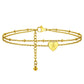 Gold Initial Anklets R