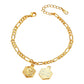 Gold Initial Anklet-C