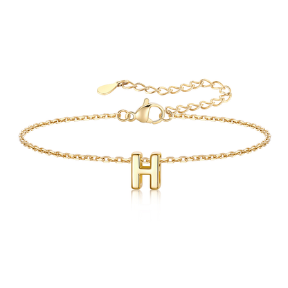 Gold Plated  Initial H Bracelet for Women