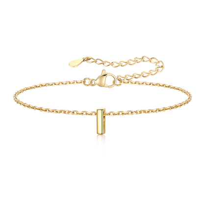 Gold Plated  Initial I Bracelet for Women