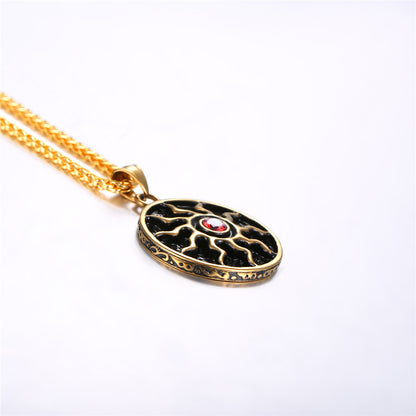 Gold Plated Sun God Apollo Necklace
