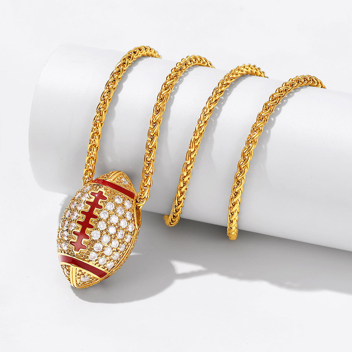 Gold Rugby Necklaces Sport Necklaces