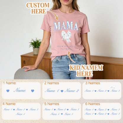 Grandma Wearing Custom 1-6 Bow T Shirt