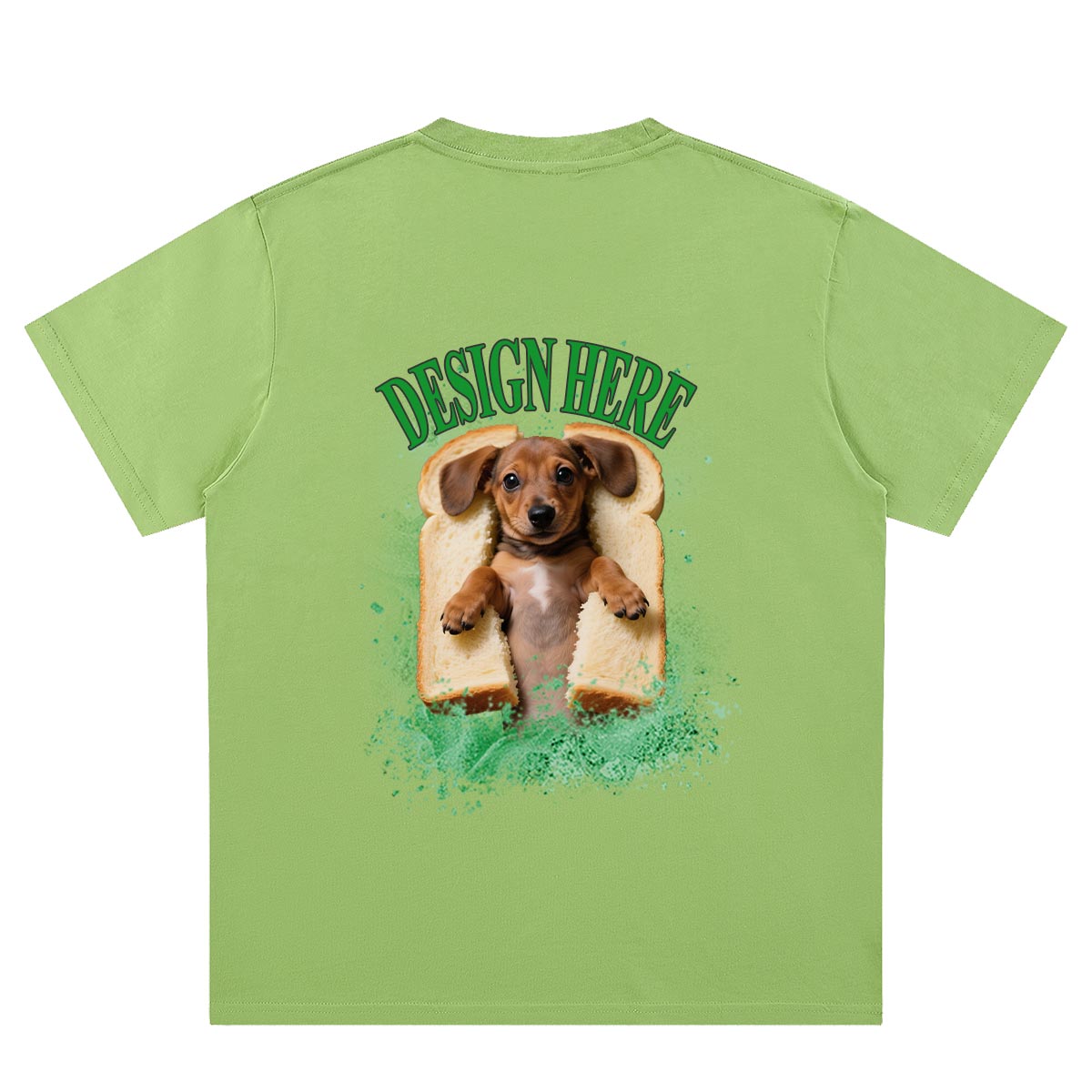 Green Back Personalized Photo and Text T-Shirts
