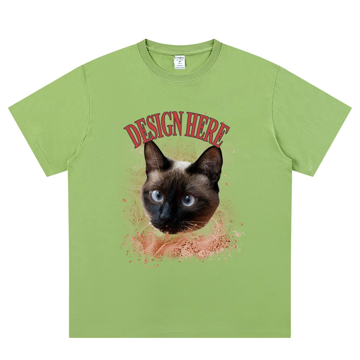 Green Custom Photo and Text T-Shirts