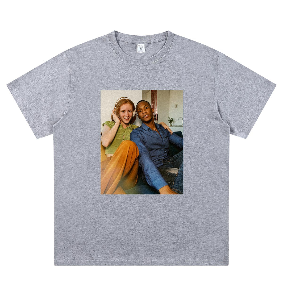 Grey Picture T-Shirts for Women Men