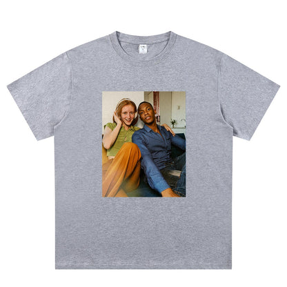 Grey Picture T-Shirts for Women Men