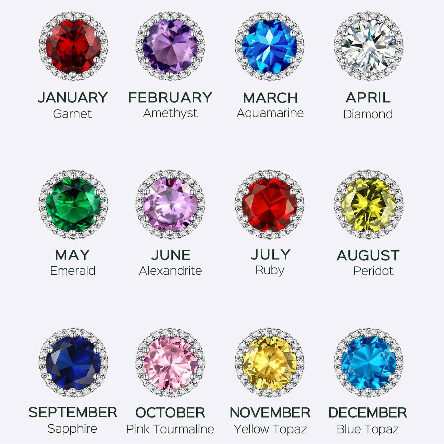 Halo Birthstone