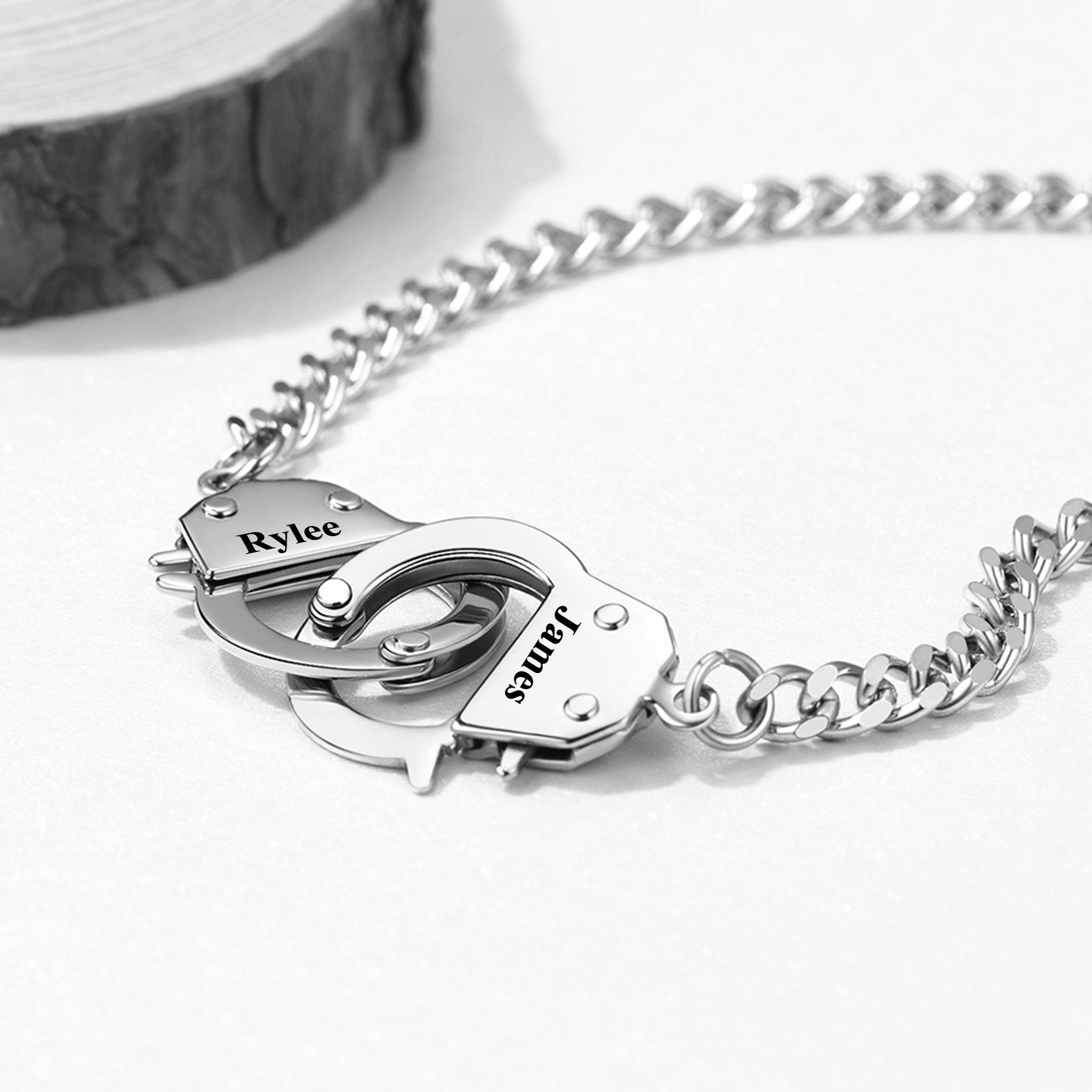Handcuffs Chain Necklace Stainless Steel