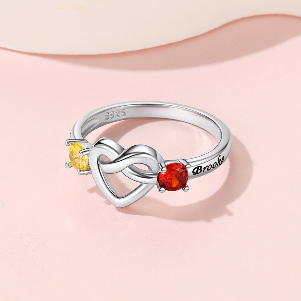 Heart Love Knot  Ring