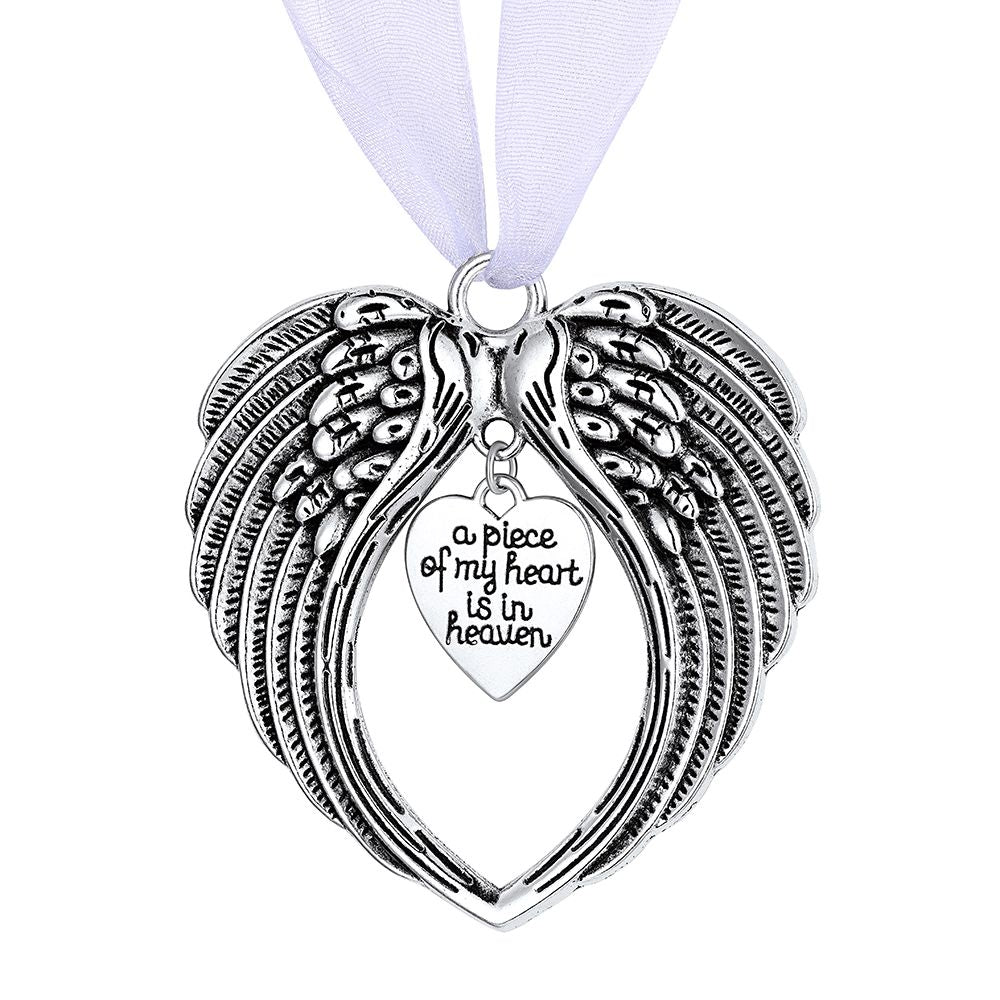 Heart Angel Wing Christmas Ornaments 