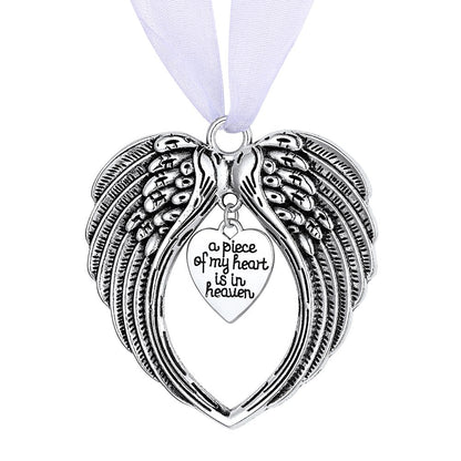 Heart Angel Wing Christmas Ornaments 