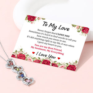 Heart Birthstone Necklace for love