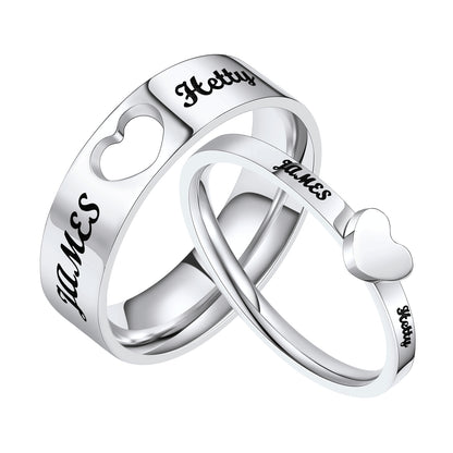 Heart Promise Rings for Couple