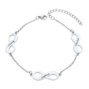 Infinity Ankle Bracelet With Name