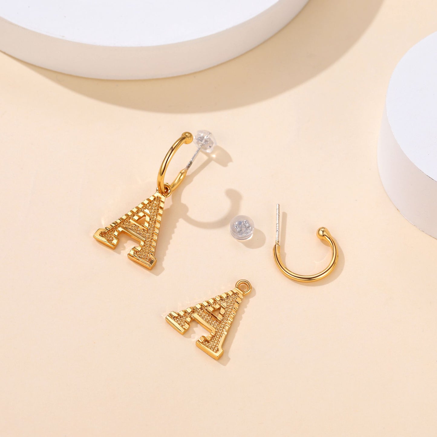 Initial_A Hoop_Earrings For Women