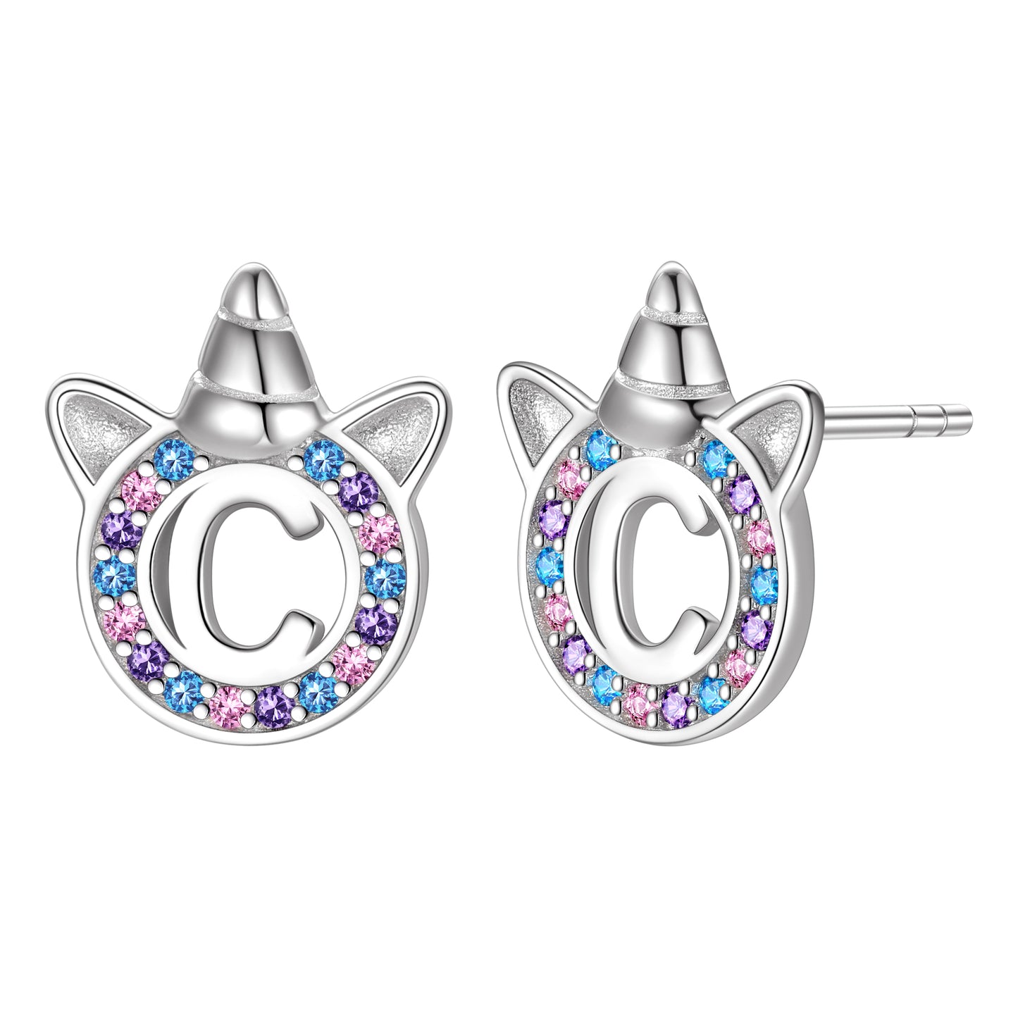 Initial C Earrings 