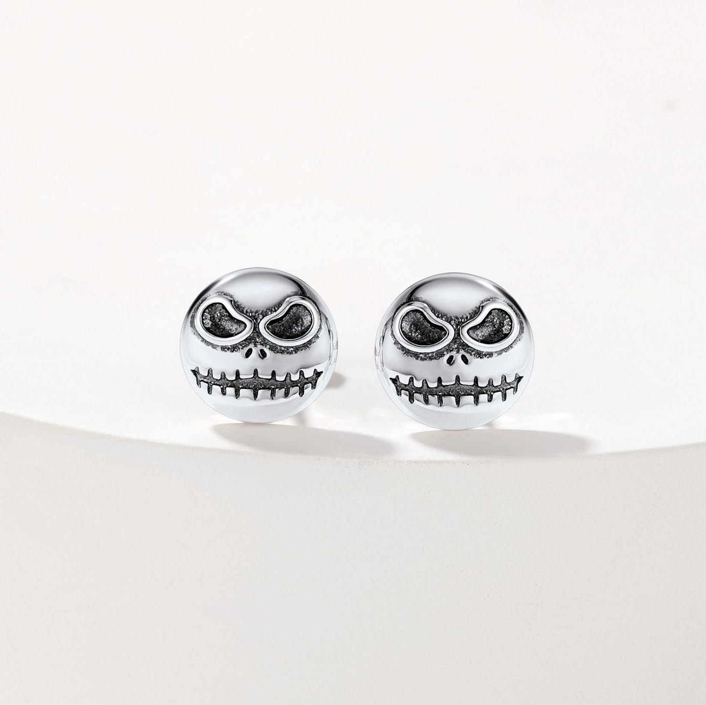 Jack Skellington Stud Earrings in Sterling Silver