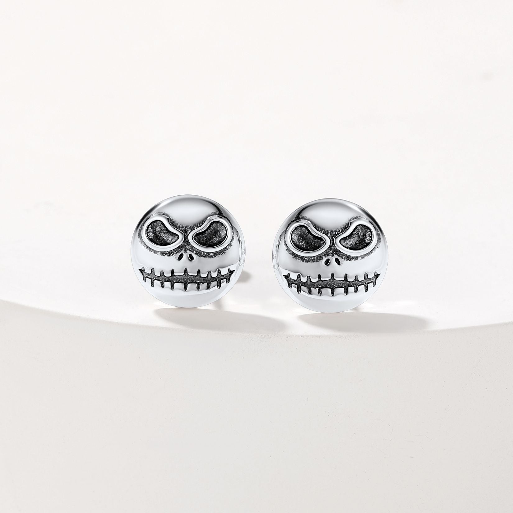 Jack Skellington Stud Earrings in Sterling Silver