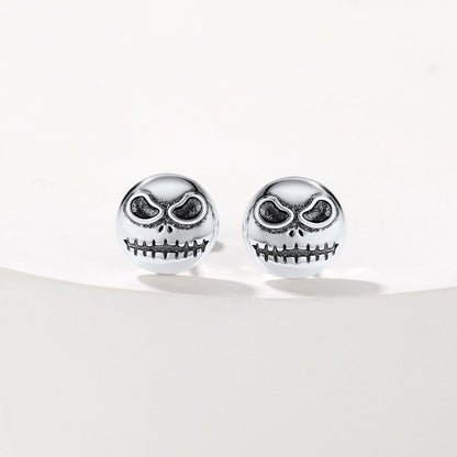 Jack Skellington Stud Earrings in Sterling Silver