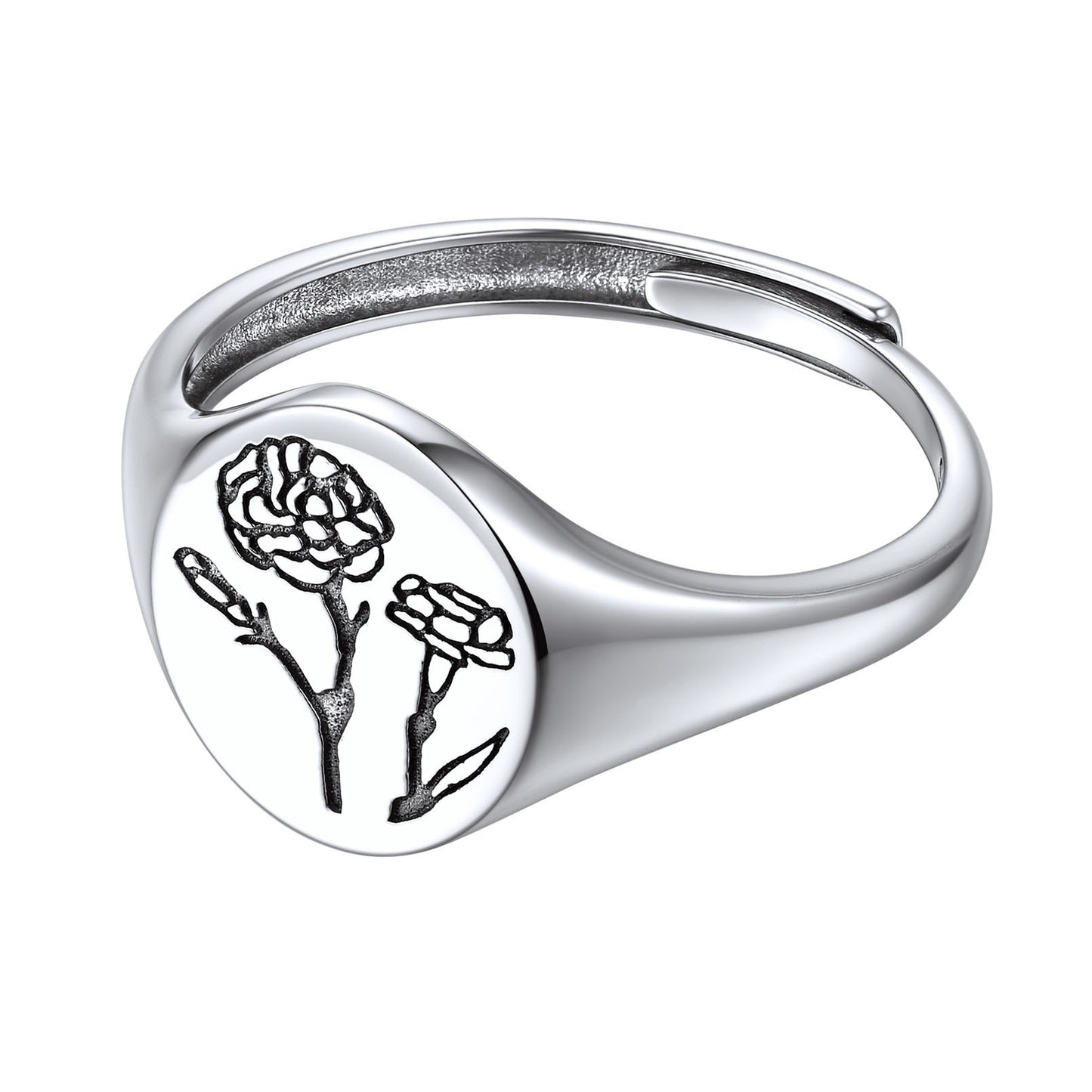 January Birth Flower Ring