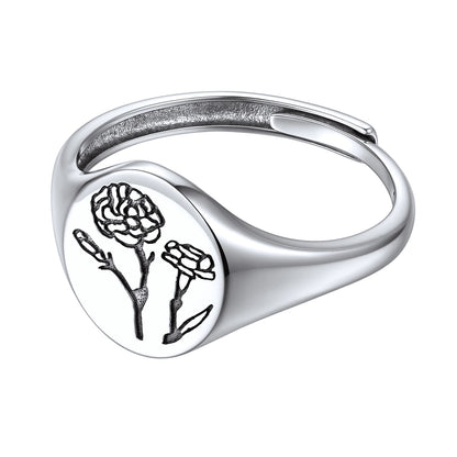 January Birth Flower Ring