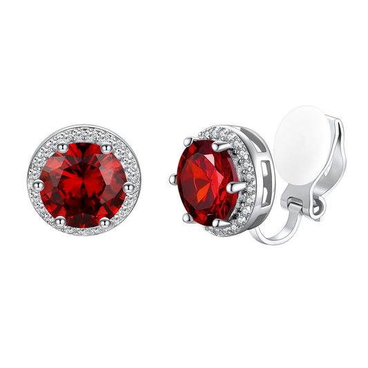 January Birthstone Non-Pierced Clip-on Earrings