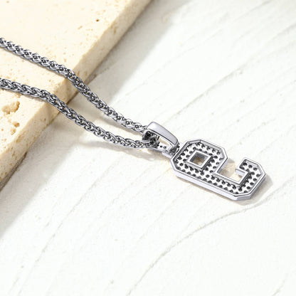 Jersey 0-9 Number Necklace